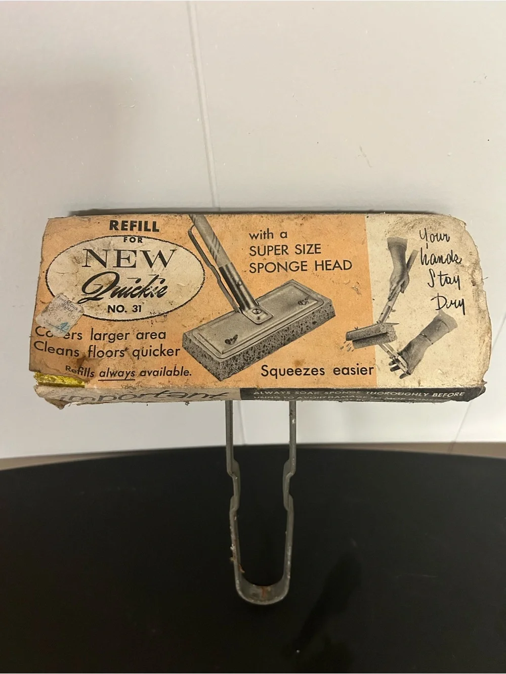 Vintage Quickie No. 31 Refill Sponge Head - Cream/Tan ORIGINAL